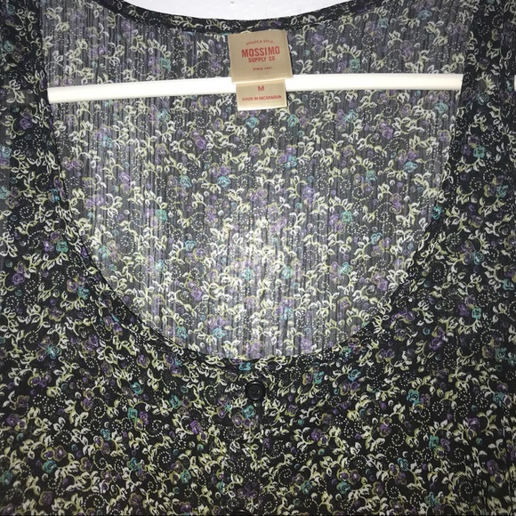 Mossimo Black Floral Tank Top - Picture 3 of 4